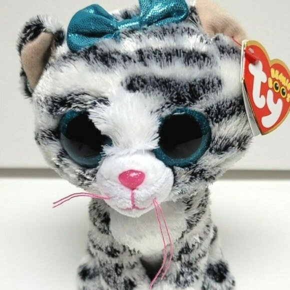 Ty Beanie Boo Quinn Tabby Cat Claire's Exclusive Style 36880 NEW 6” 15cm MWMT - Picture 1 of 1